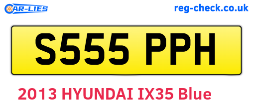 S555PPH are the vehicle registration plates.