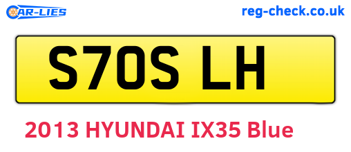 S70SLH are the vehicle registration plates.