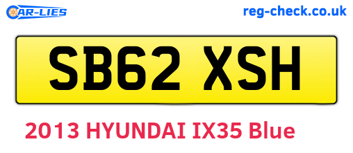 SB62XSH are the vehicle registration plates.