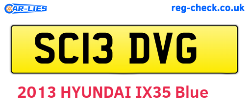 SC13DVG are the vehicle registration plates.