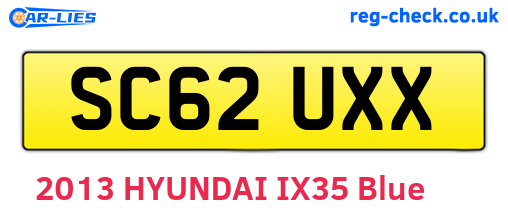SC62UXX are the vehicle registration plates.