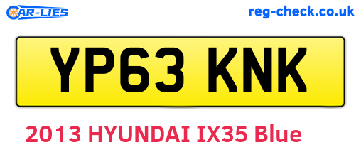 YP63KNK are the vehicle registration plates.