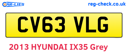 CV63VLG are the vehicle registration plates.