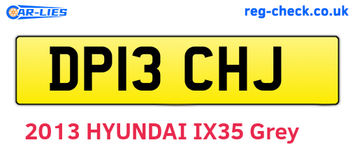 DP13CHJ are the vehicle registration plates.