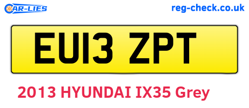 EU13ZPT are the vehicle registration plates.