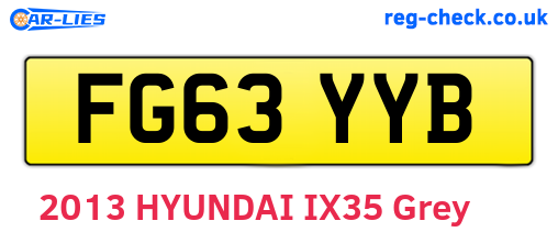 FG63YYB are the vehicle registration plates.