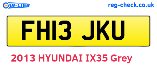 FH13JKU are the vehicle registration plates.