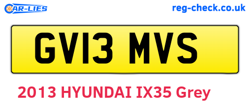 GV13MVS are the vehicle registration plates.
