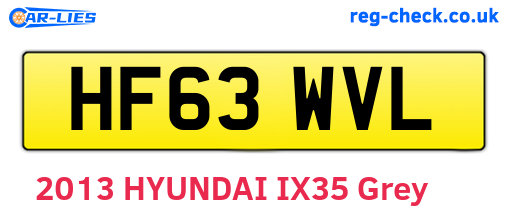 HF63WVL are the vehicle registration plates.