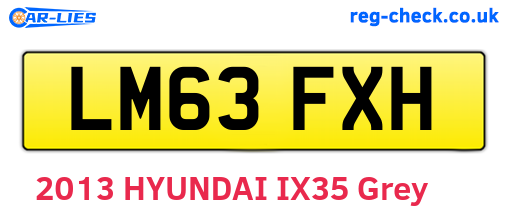 LM63FXH are the vehicle registration plates.