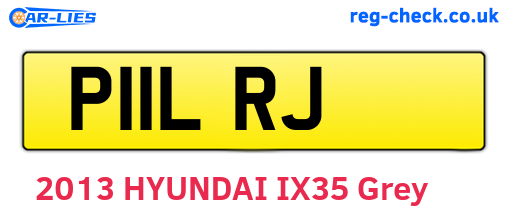 P11LRJ are the vehicle registration plates.