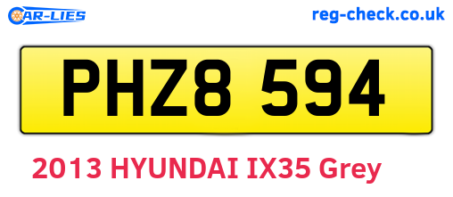PHZ8594 are the vehicle registration plates.