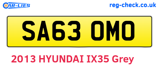 SA63OMO are the vehicle registration plates.