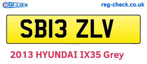 SB13ZLV are the vehicle registration plates.