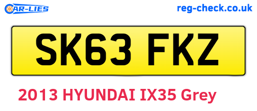 SK63FKZ are the vehicle registration plates.