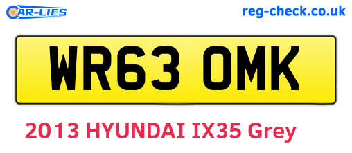 WR63OMK are the vehicle registration plates.