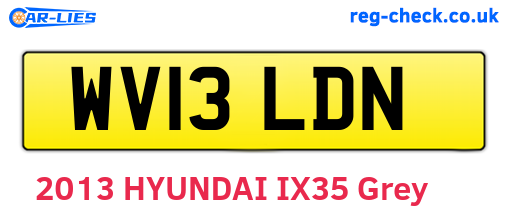 WV13LDN are the vehicle registration plates.