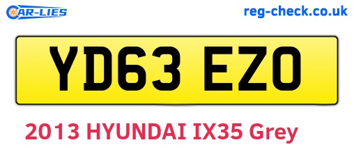YD63EZO are the vehicle registration plates.