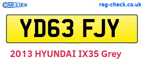 YD63FJY are the vehicle registration plates.