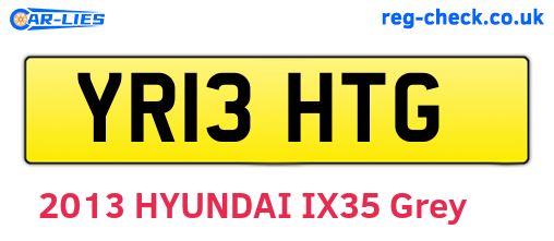 YR13HTG are the vehicle registration plates.