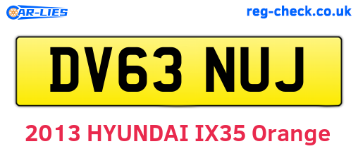 DV63NUJ are the vehicle registration plates.