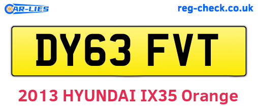 DY63FVT are the vehicle registration plates.