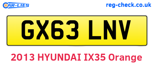 GX63LNV are the vehicle registration plates.