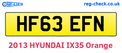 HF63EFN are the vehicle registration plates.