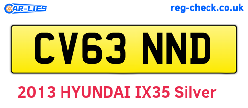 CV63NND are the vehicle registration plates.