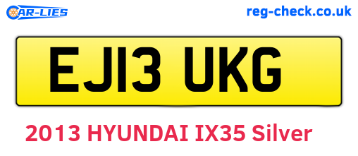 EJ13UKG are the vehicle registration plates.