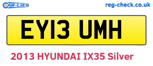 EY13UMH are the vehicle registration plates.