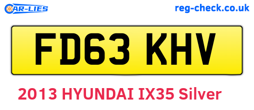 FD63KHV are the vehicle registration plates.