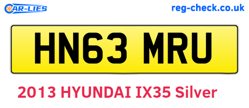 HN63MRU are the vehicle registration plates.