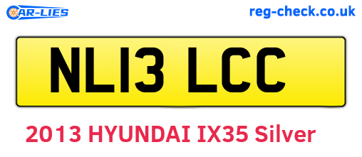 NL13LCC are the vehicle registration plates.