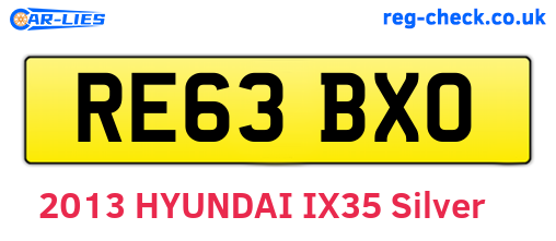RE63BXO are the vehicle registration plates.