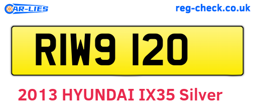 RIW9120 are the vehicle registration plates.