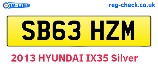 SB63HZM are the vehicle registration plates.