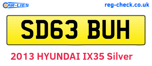 SD63BUH are the vehicle registration plates.