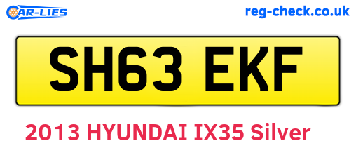SH63EKF are the vehicle registration plates.