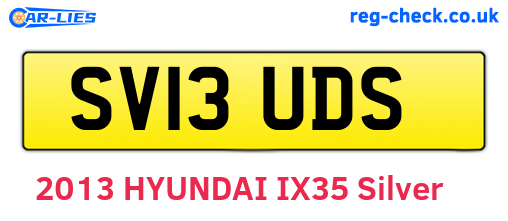SV13UDS are the vehicle registration plates.