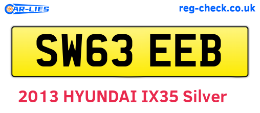 SW63EEB are the vehicle registration plates.