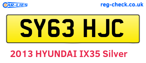 SY63HJC are the vehicle registration plates.