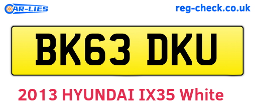 BK63DKU are the vehicle registration plates.