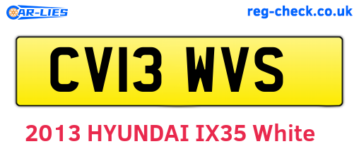CV13WVS are the vehicle registration plates.