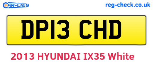 DP13CHD are the vehicle registration plates.