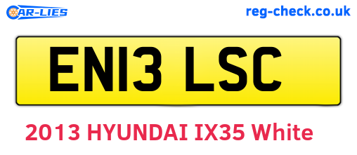 EN13LSC are the vehicle registration plates.