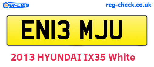 EN13MJU are the vehicle registration plates.