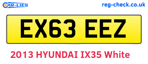 EX63EEZ are the vehicle registration plates.
