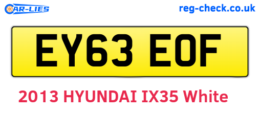 EY63EOF are the vehicle registration plates.