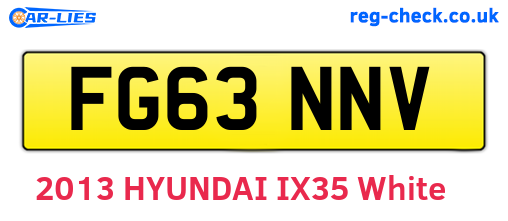 FG63NNV are the vehicle registration plates.